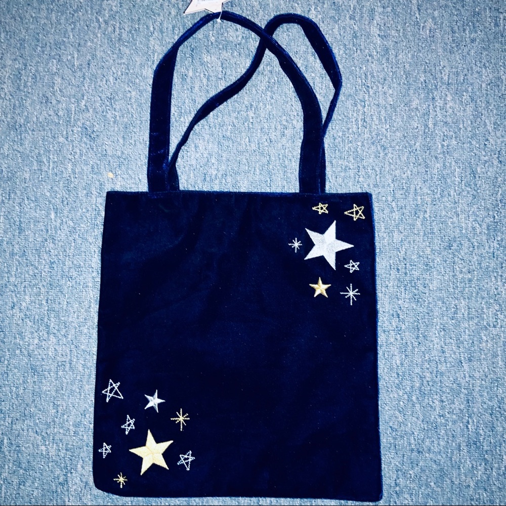 Velvet Tote - NAVY BLUE